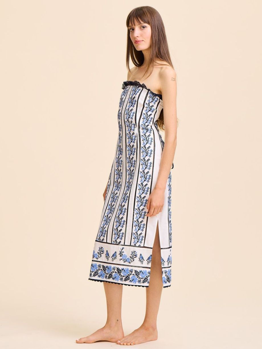 Mille Liliana Embroidered Dress - Santorini