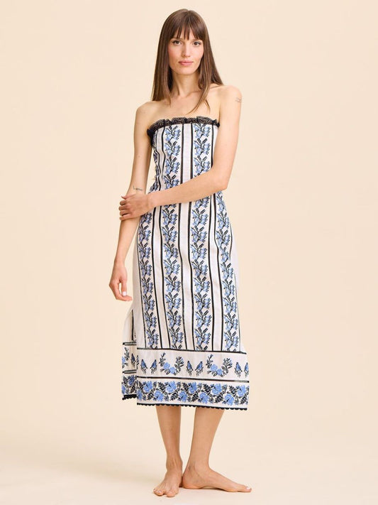 Mille Liliana Embroidered Dress - Santorini