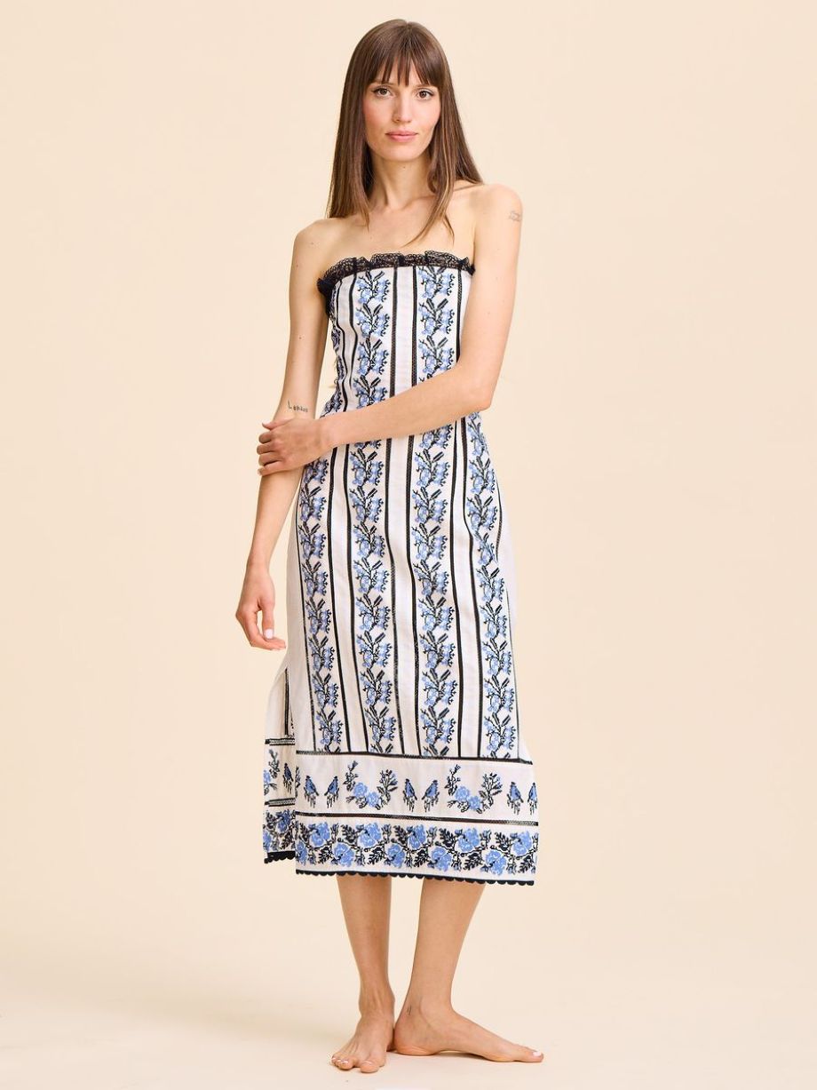 Mille Liliana Embroidered Dress - Santorini