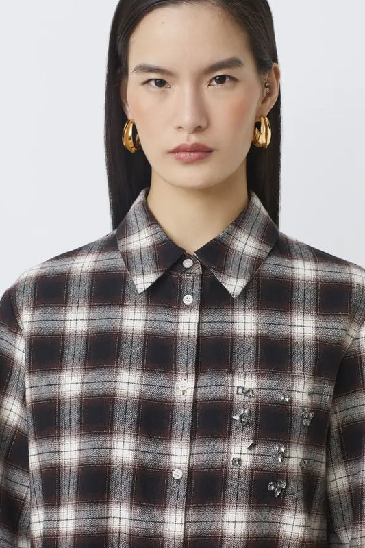 Suncoo Lazlo Plaid Shirt - Chocolate
