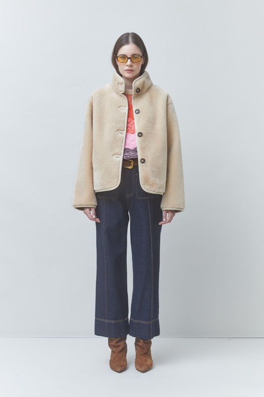 Suncoo Elite Faux Fur Jacket - Beige