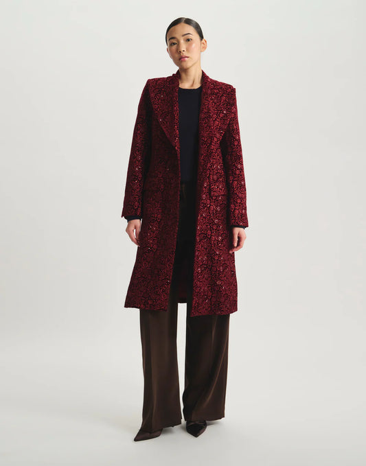 Ines de la Fressange Zahee Coat - Burgundy