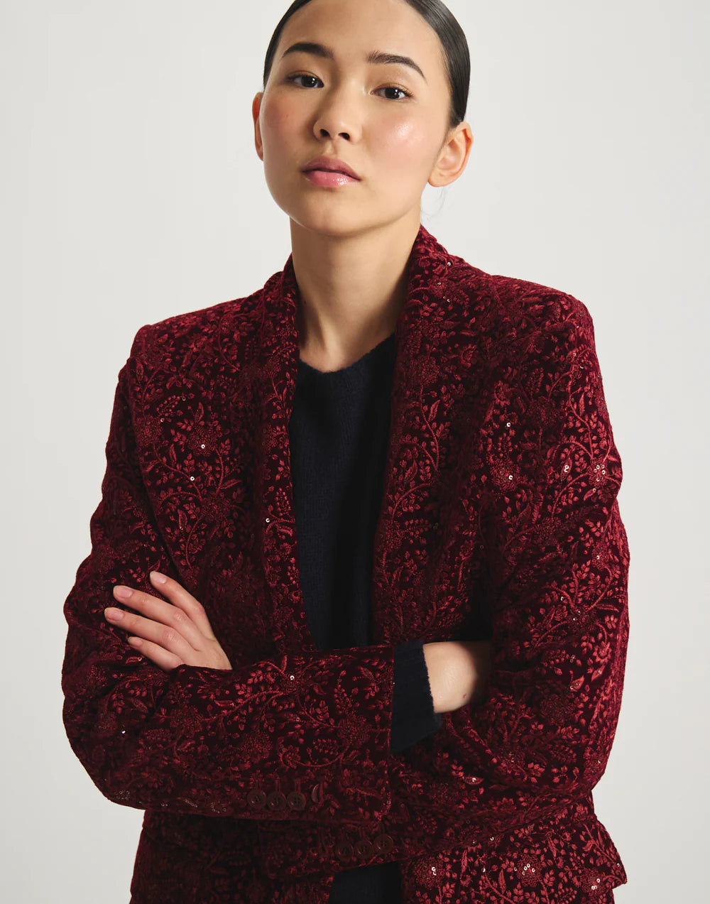 Ines de la Fressange Zahee Coat - Burgundy