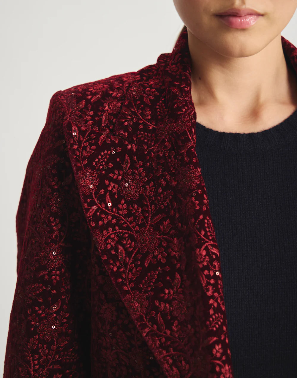 Ines de la Fressange Zahee Coat - Burgundy