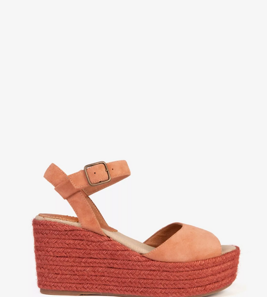 Penelope Chilvers Hannah Suede Espadrille - Tea Rose