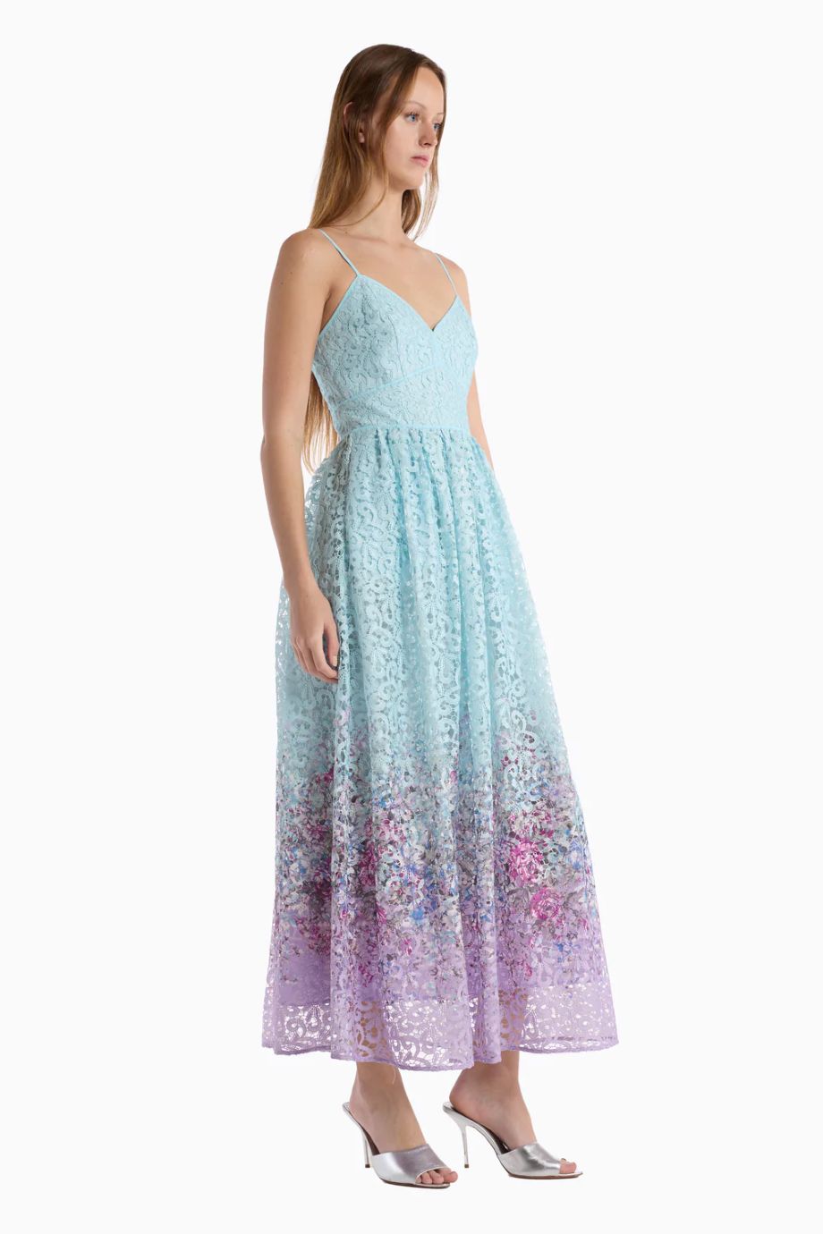 Christy Lynn Leilani Midi Dress - Camellia Cloud