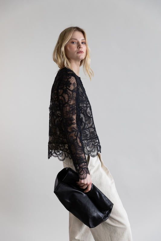 Psophia Lace Jacket - Black