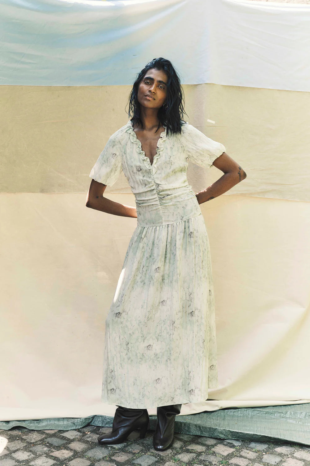 Baum und Pferdgarten Abelline Dress - Distorted Green Flower