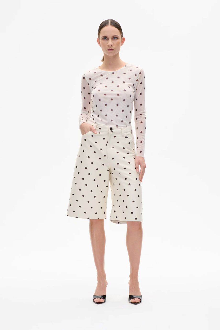 Baum und Pferdgarten Jodie Shirt - Egret Creme Dot