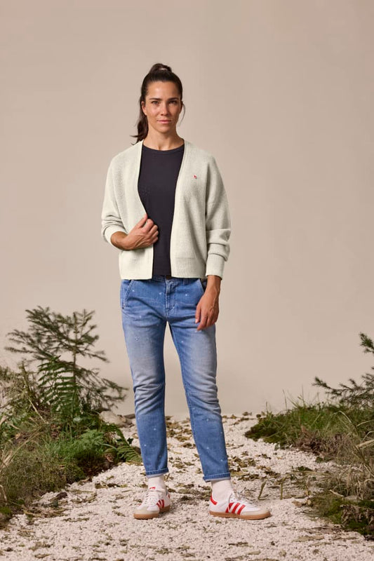 Maloja Illimani Alpaca Knit Cardigan - Shaded White