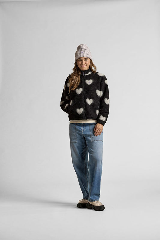 Maloja MonduliM Wool Fleece Jacket - Deep Black Hearts