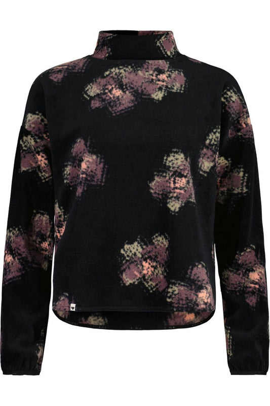 Maloja RomaliaM Printed Mountain Fleece Shirt - Deep Black Joy
