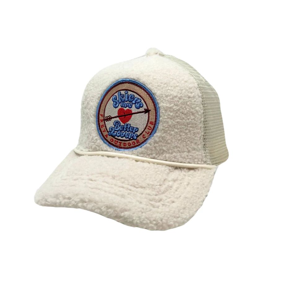 Freya Skiers are Better Lovers Shearling Trucker Hat - Cream