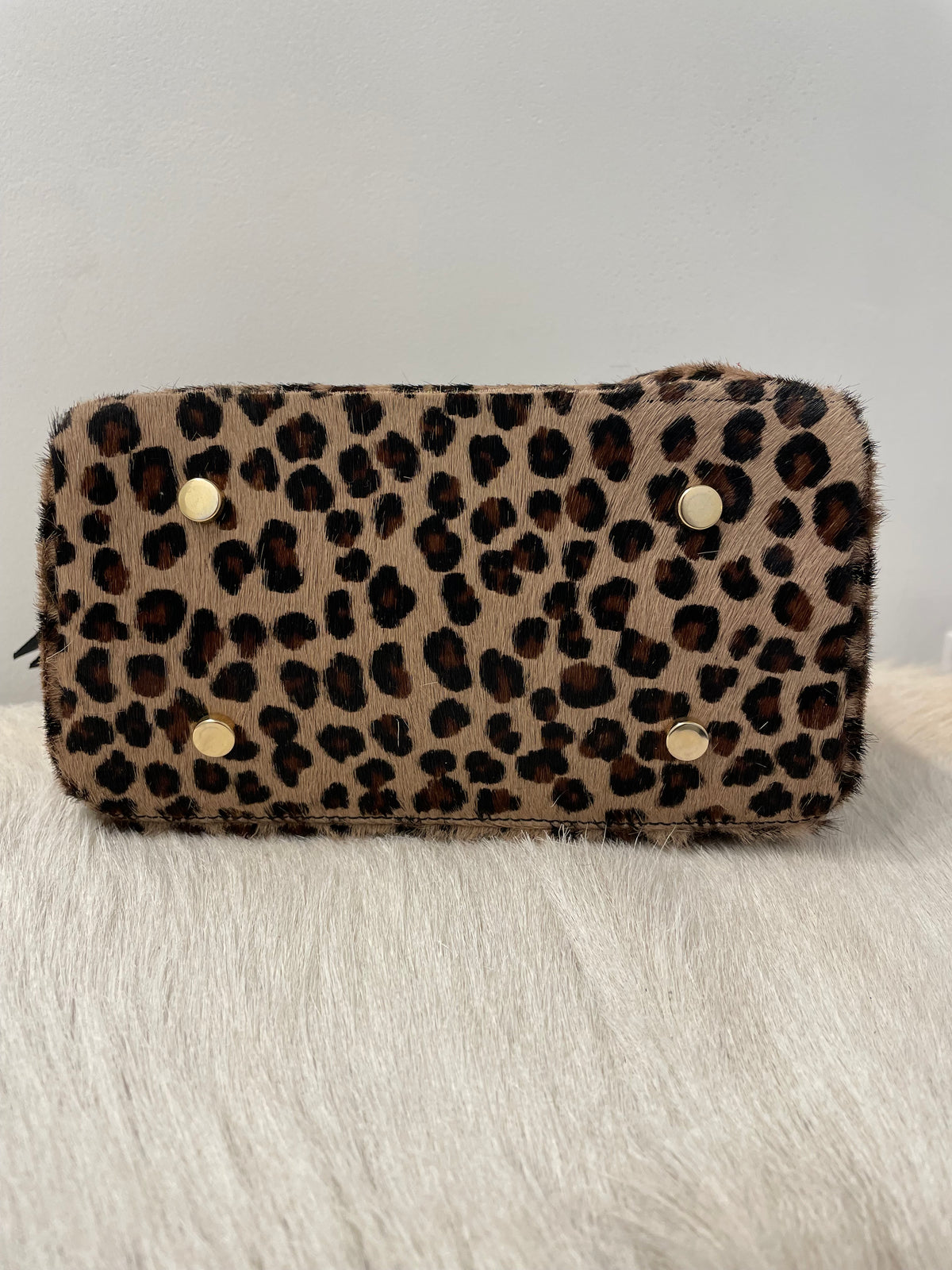 Sous les Pavés Mini Bowling Bag - Leopard
