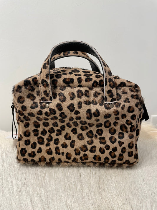 Sous les Pavés Mini Bowling Bag - Leopard