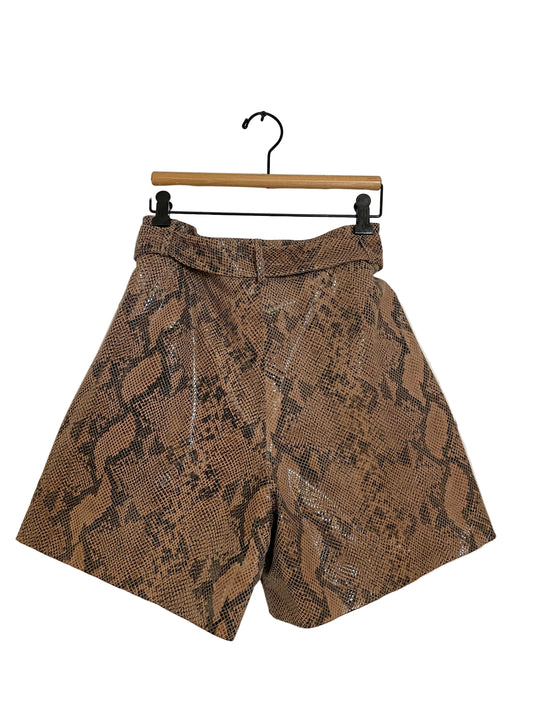 Chammomile Inca Leather Shorts - Multi Yellow