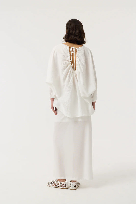 AKYN Ada Midaxi Skirt - White