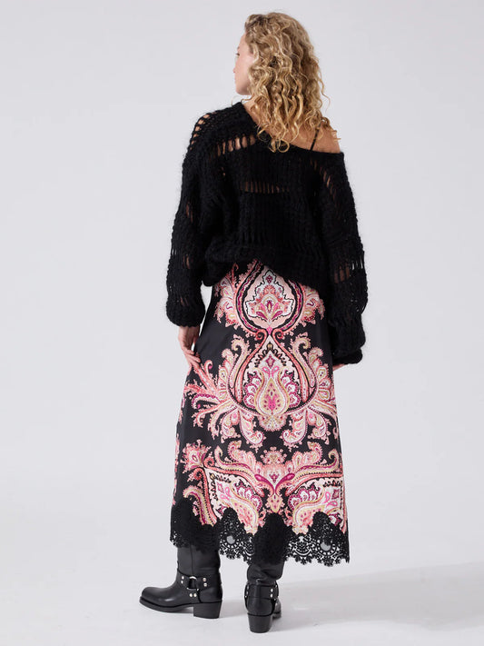 Hayley Menzies Jimi Silk Skirt - Black