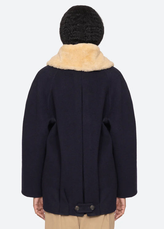 Sea-NY Astra Pea Coat - Navy
