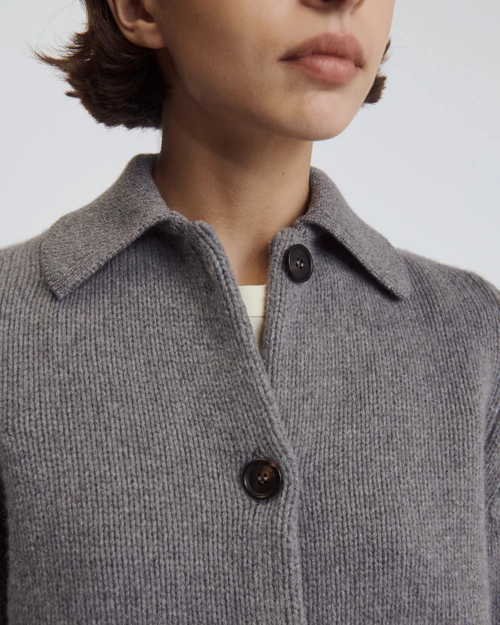 &Daughter Winnie Collared Jacket - Grey