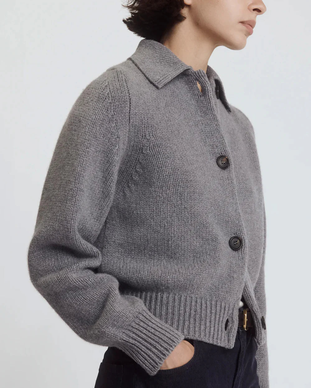 &Daughter Winnie Collared Jacket - Grey