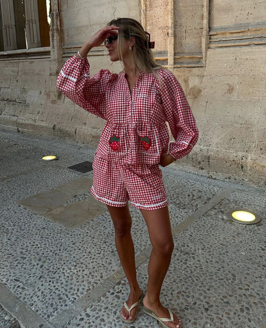 Sissel-Edelbo Bobbie Shorts - Red Checks