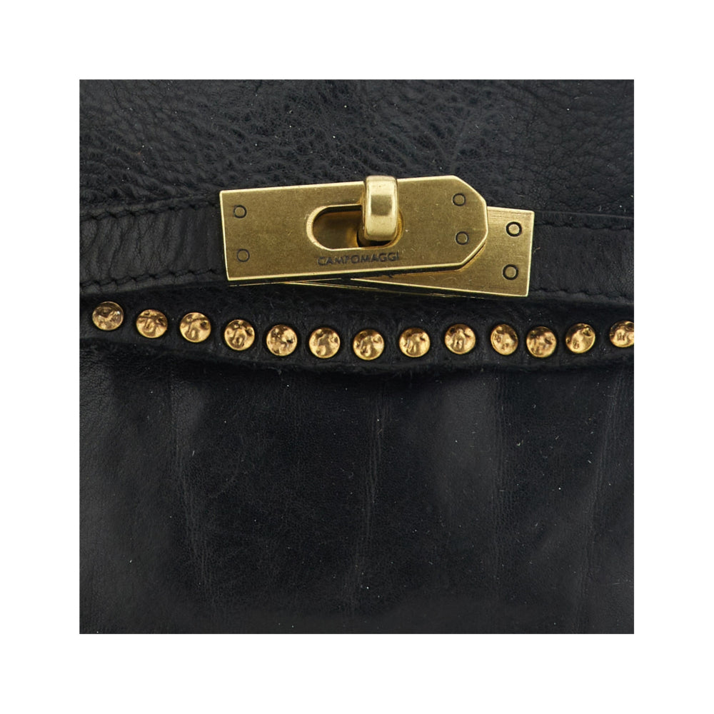 Campomaggi Ginevra Crossbody Bag with Kura Studs - Black