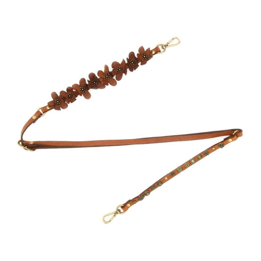 Campomaggi Flower Studs Phone Strap - Cognac