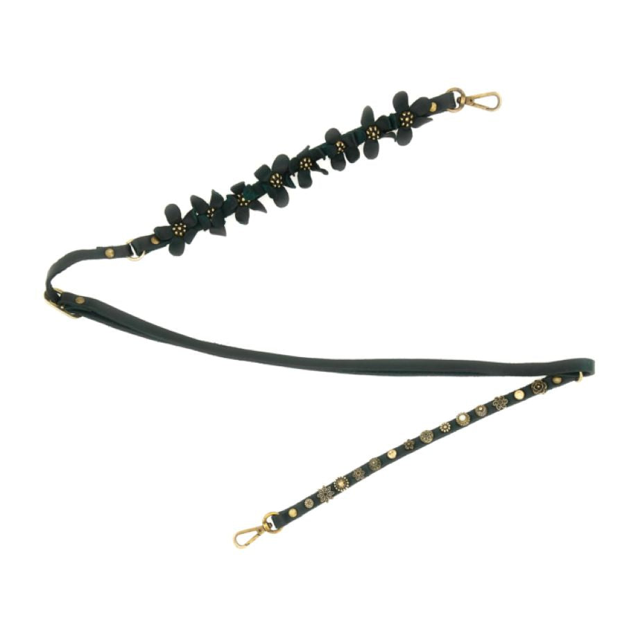 Campomaggi Flower Studs Phone Strap - Green Bottle