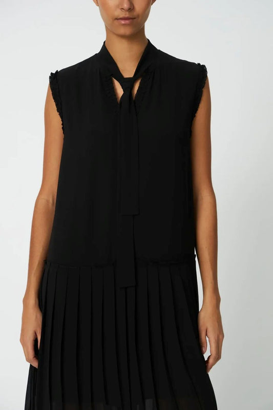 Stella-Nova Chiffon Dress - Black