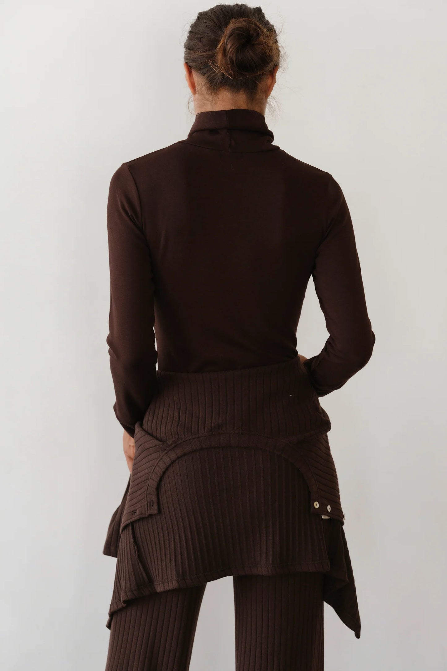 Donni Baby Rib Turtleneck - Espresso