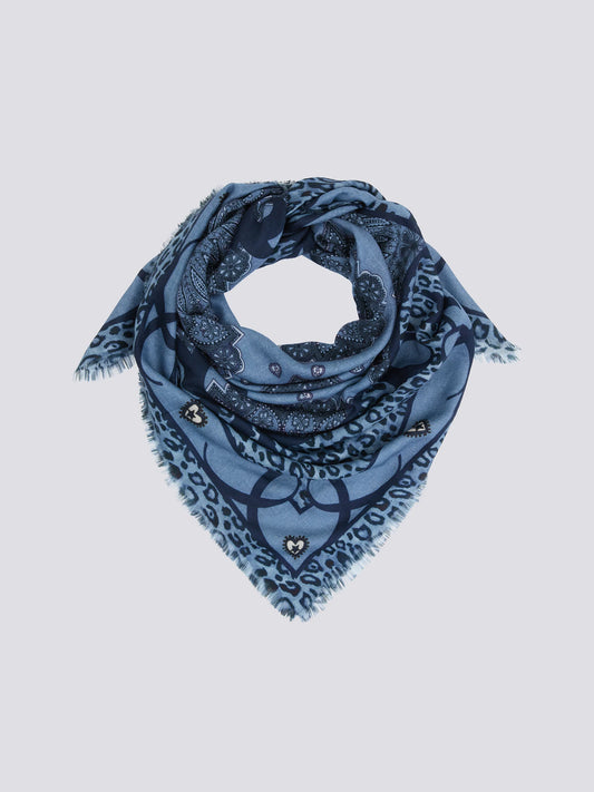 Hayley Menzies Dalton Cashmere Wool Scarf - Blue