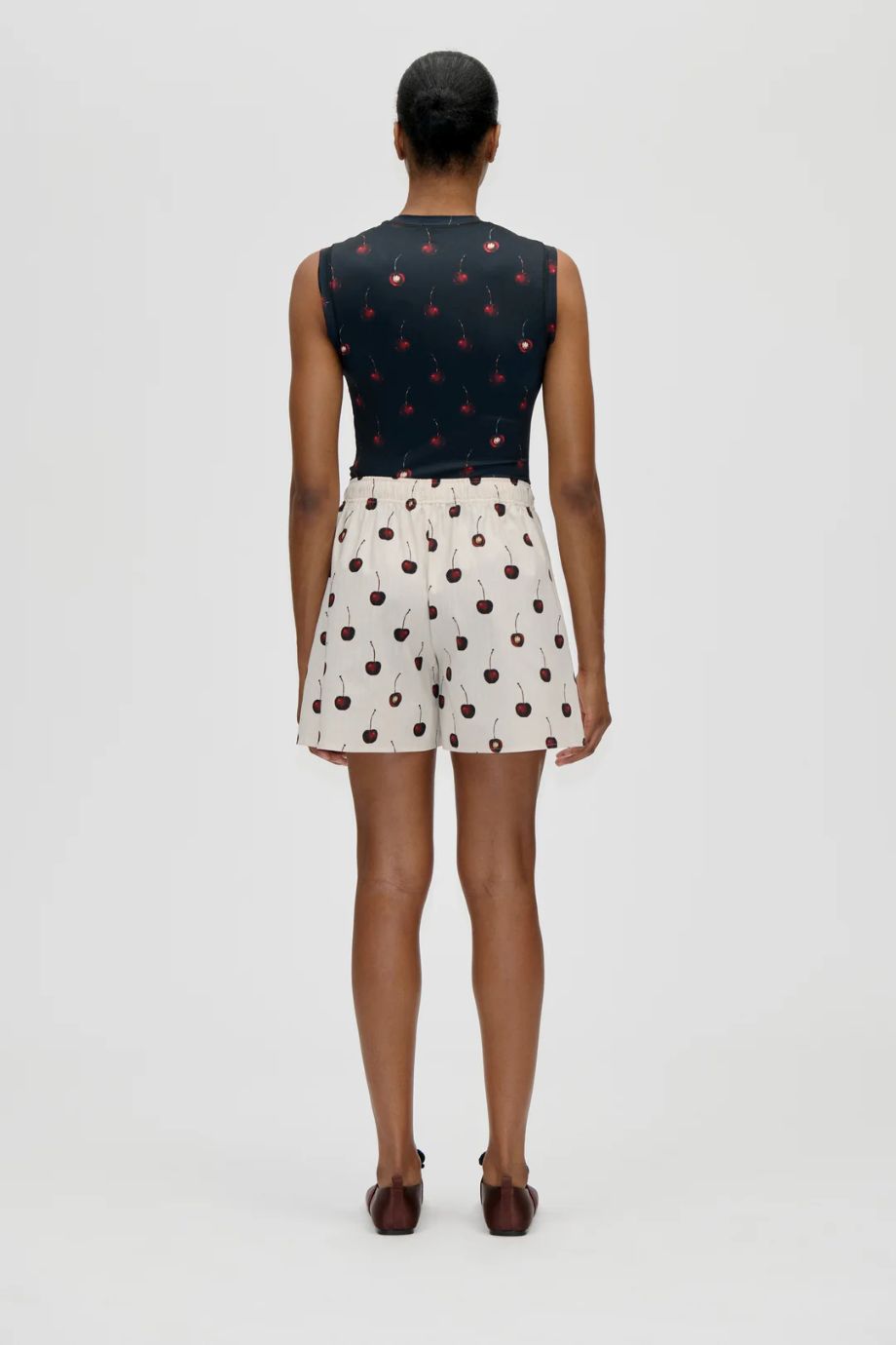 Stine Goya Cherries Crewneck Tank Top - Navy
