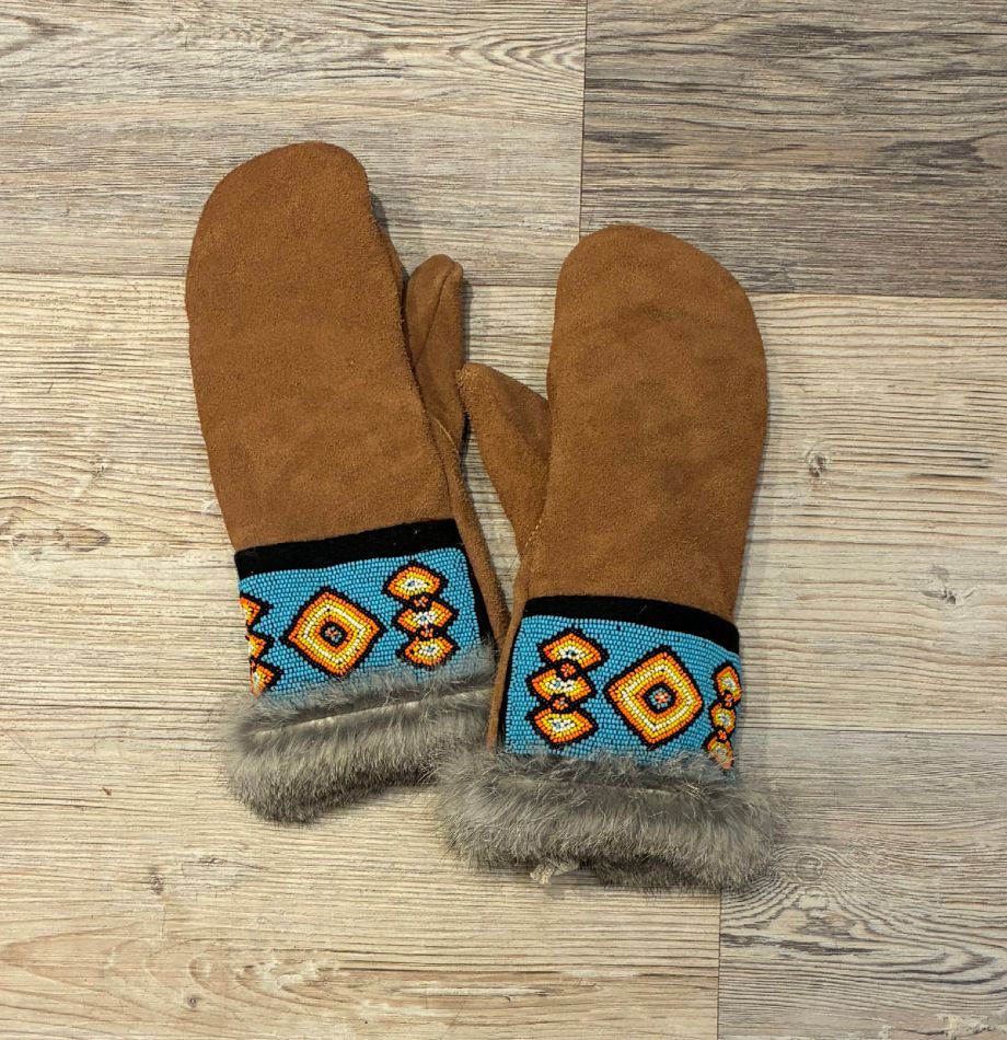 Astis Tiejer Flue Short Cuff Mitten - Brown