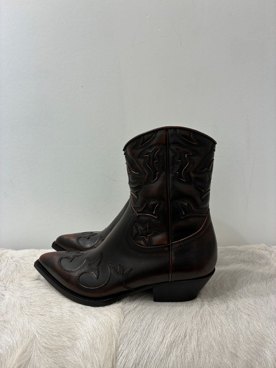 Buttero Flee Leather Ankle Boot - Copper