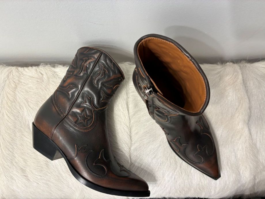 Buttero Flee Leather Ankle Boot - Copper