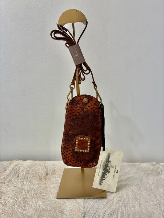 Campomaggi Virna Perforated Phone Case - Cognac