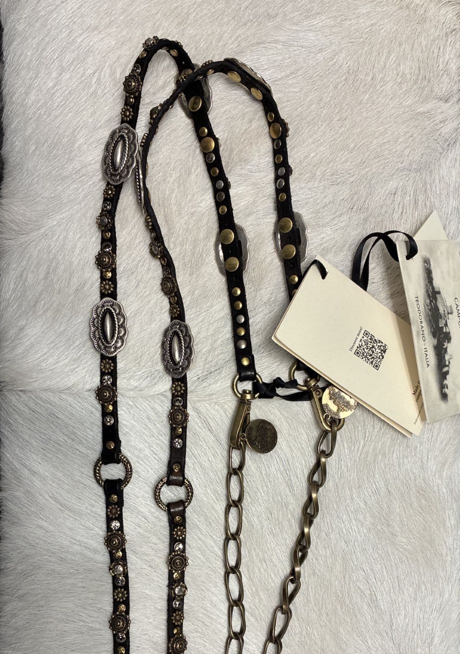 Campomaggi Chain Belt with Studs - Grey