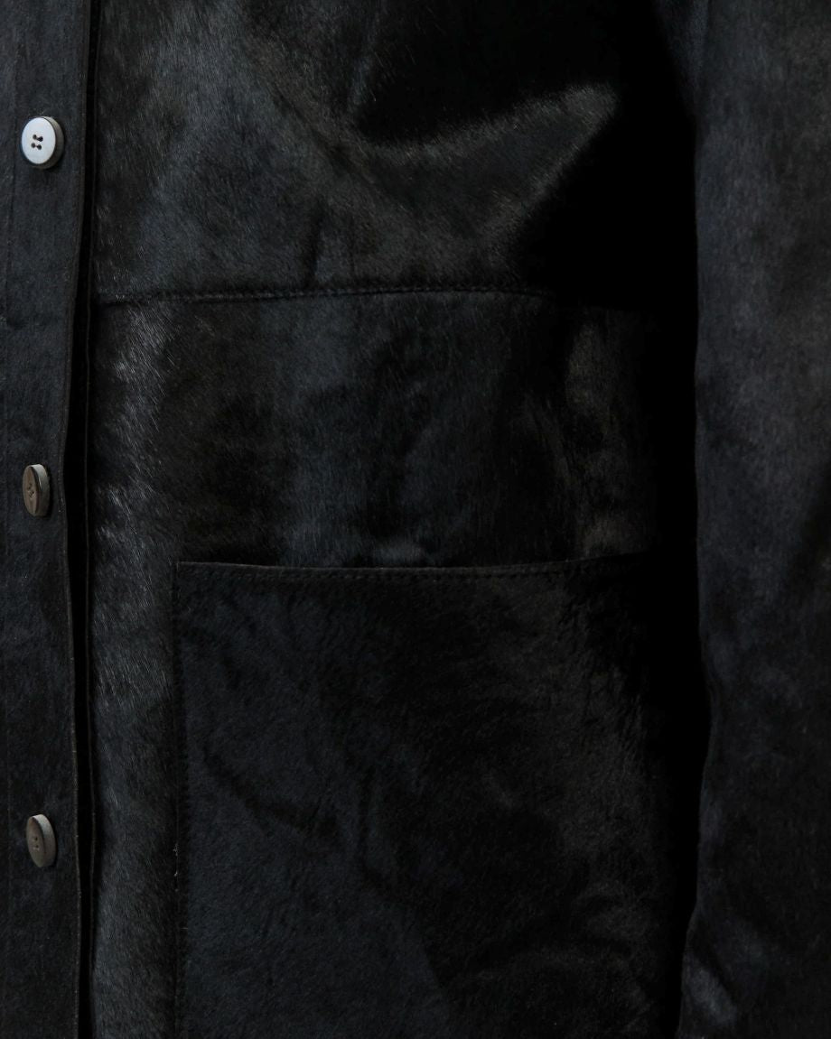 Alysi Ponyskin Car Coat - Fondente