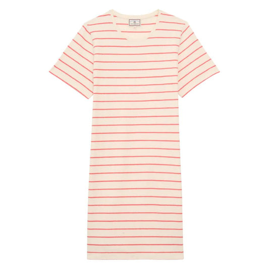 Ines de la Fressange Axelle T-Shirt Dress - Pink/Ecru