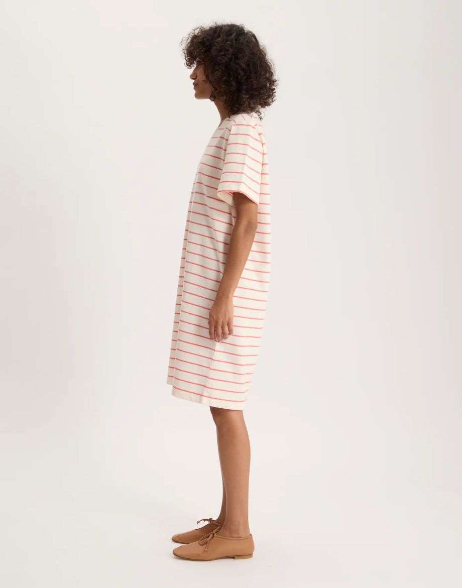Ines de la Fressange Axelle T-Shirt Dress - Pink/Ecru