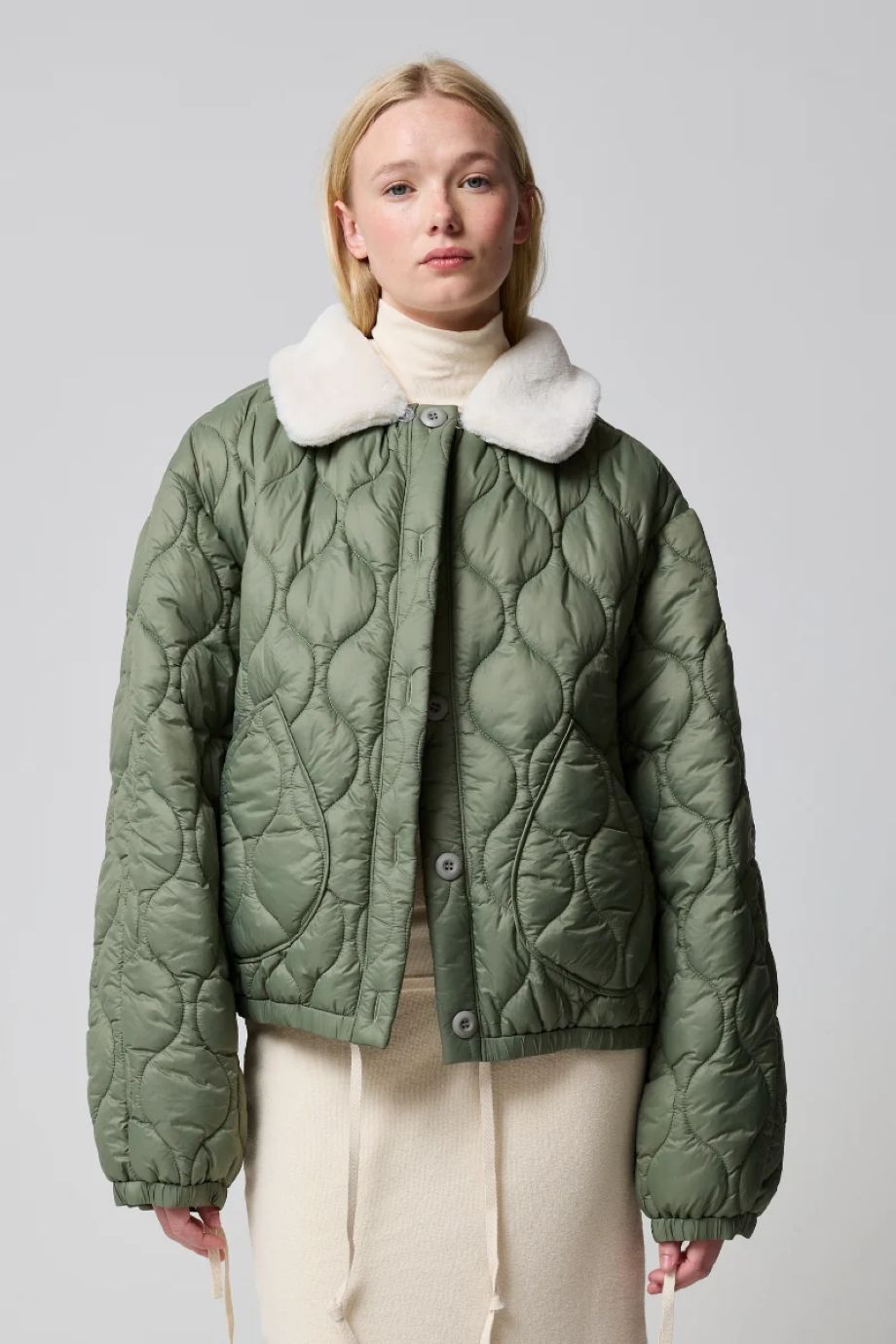 Asher Bavena Bomber Jacket - Military Green