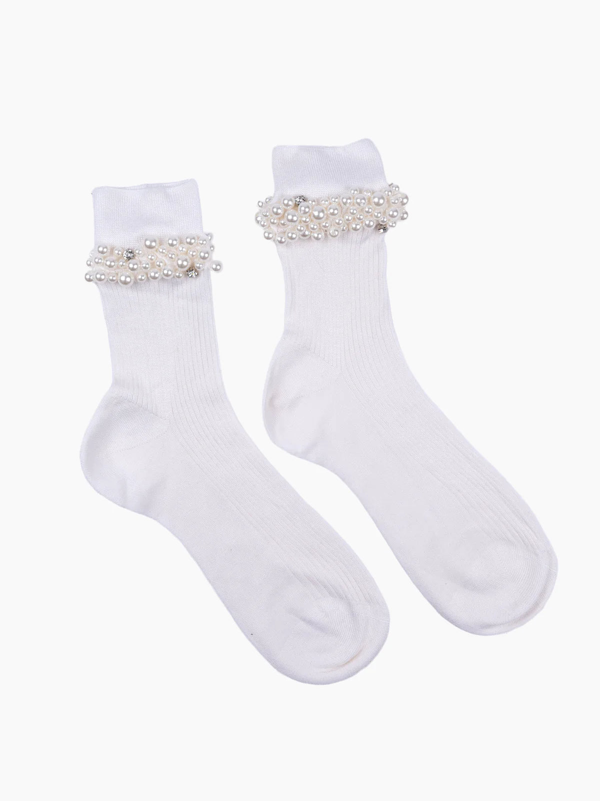 Maria La Rosa Miami Perles Sock - White