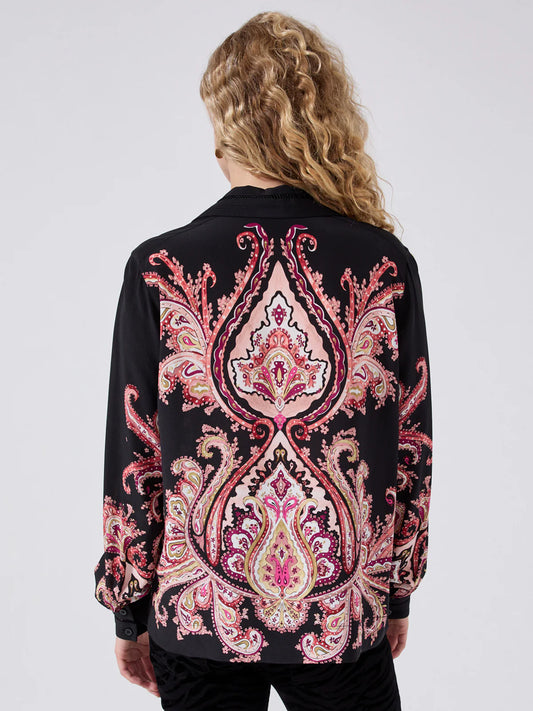 Hayley Menzies Patti Silk Shirt - Jimi Black