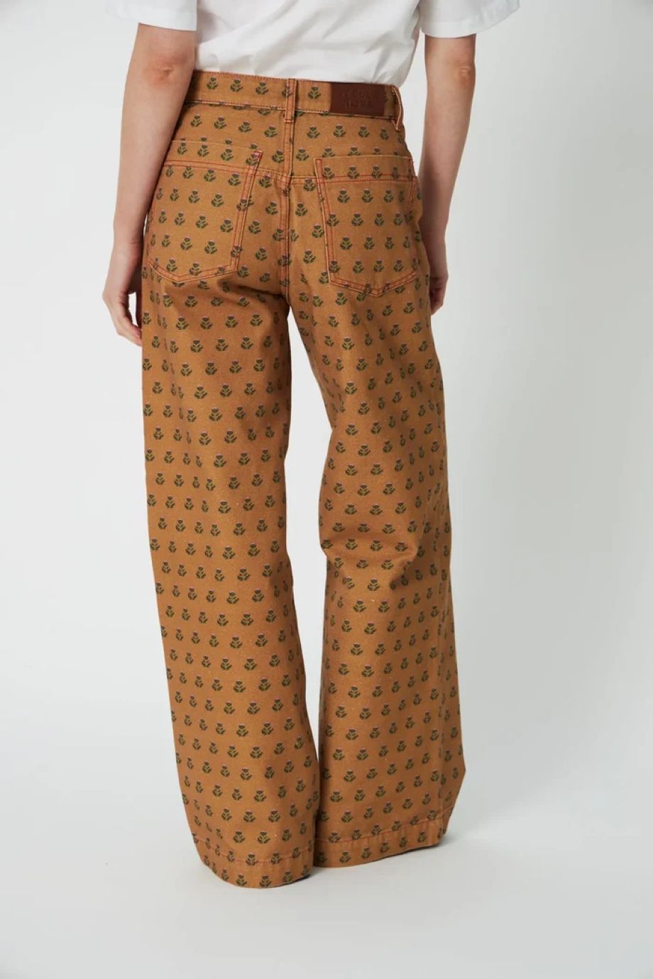 Stella Nova Printed Canvas Pants - Simple Flowers