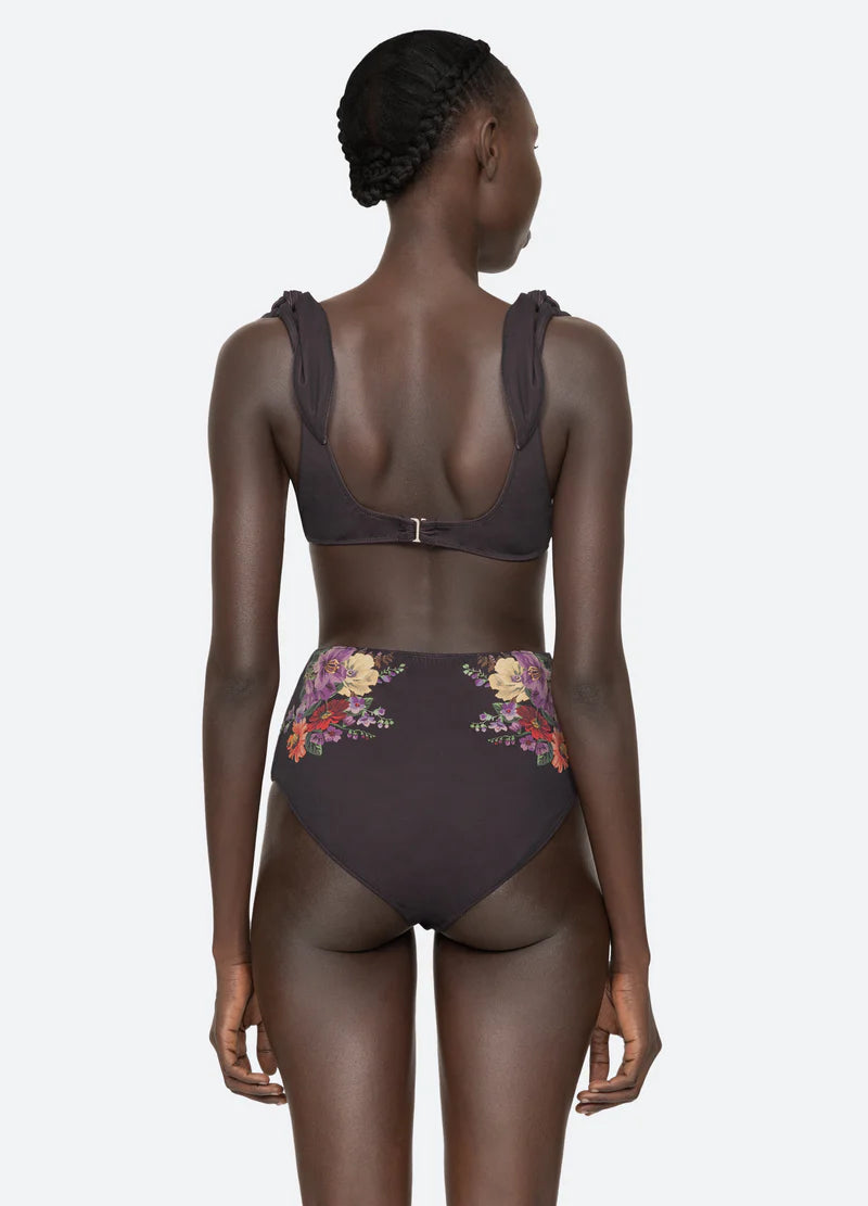 Sea-NY Viktoria Print Tie Strap Bikini Top - Multi