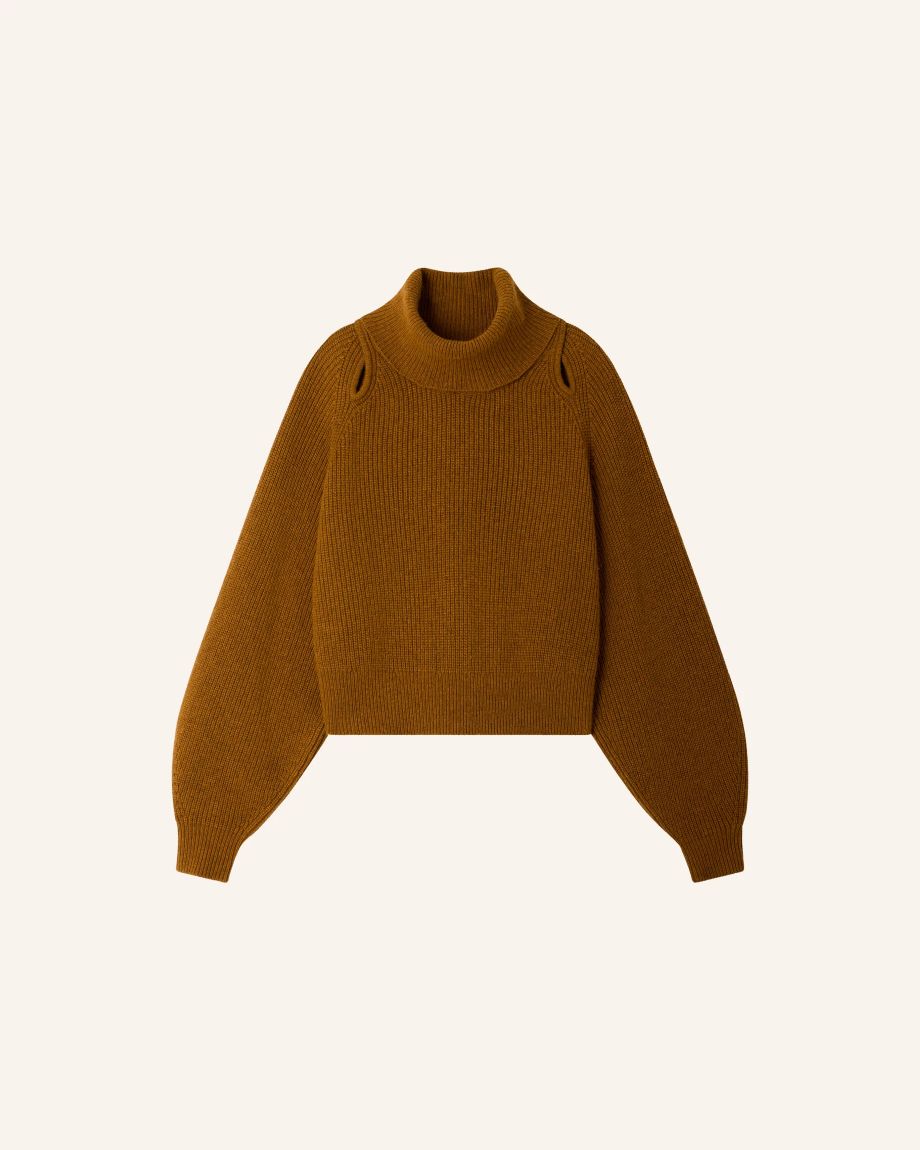 Sessun Yinga Turtleneck Sweater - Moss/Bronze