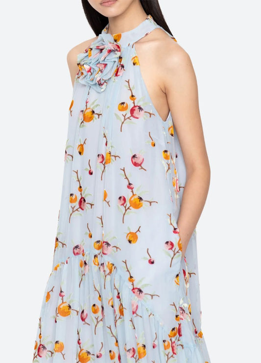Sea-NY Freya Print Tank Dress - Blue