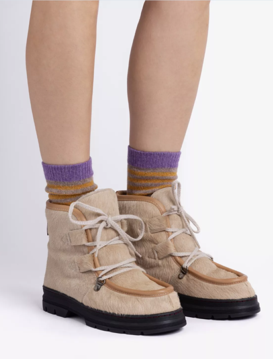 Penelope Chilvers Incredible Boot - Winter White/Camel