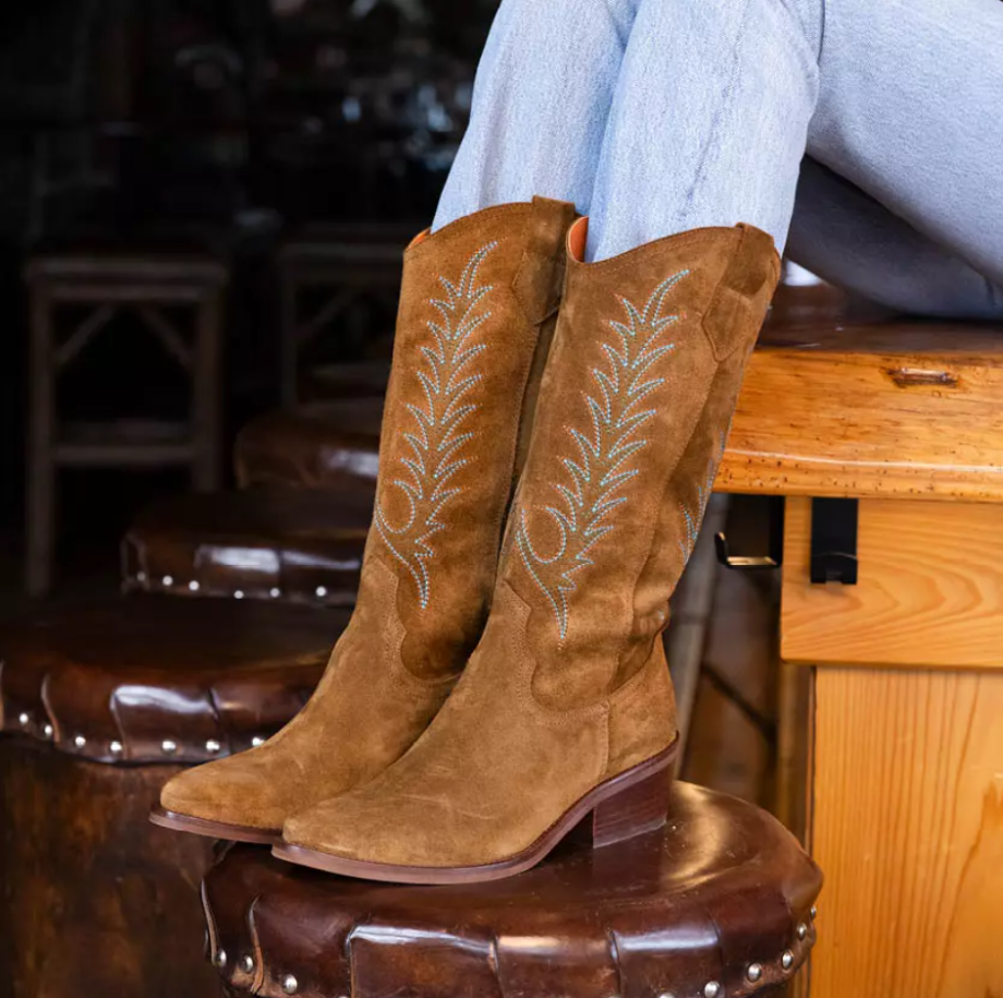 Penelope Chilvers Goldie Cowboy Boot - Peat